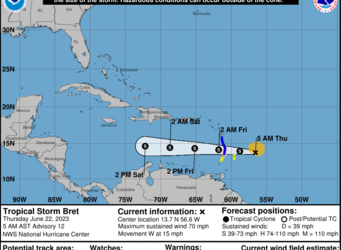 Tropical Storm Bret Information