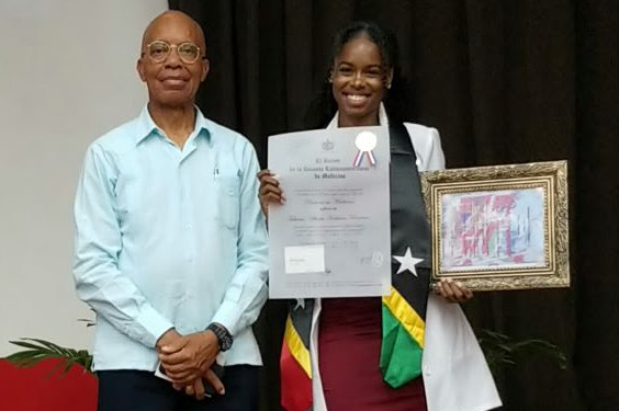 ST. KITTS AND NEVIS WELCOMES ITS NEWEST CUBAN TRAINED PROFESSIONAL