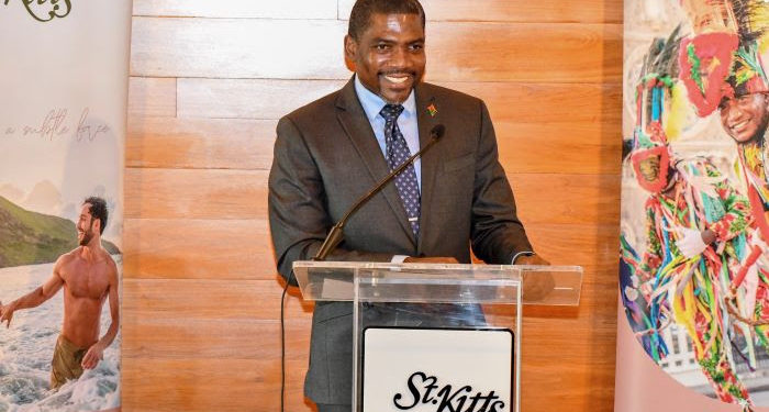 PRIME MINISTER DR. DREW HIGHLIGHTS PROBLEMS OF REGIONAL TRAVEL WHILE WELCOMING CARIBBEAN AIRLINES TO THE FEDERATION