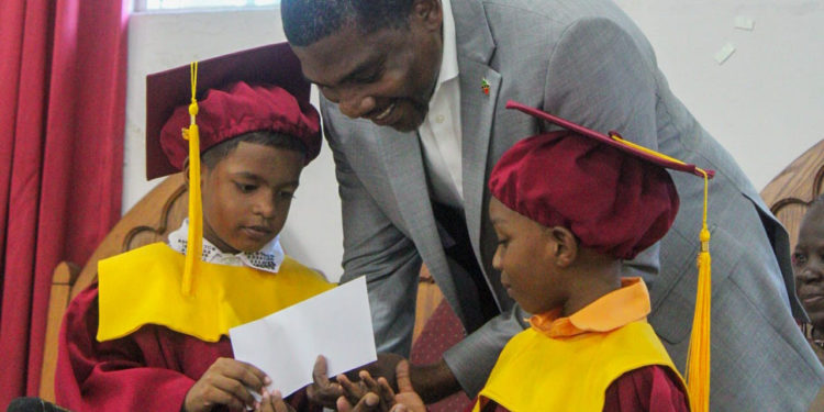 Prime Minister Drew Attends Louisa Grant Preschool Graduation Ceremony; Commemorates 10 Years of Support and Presents Award to Outstanding Student