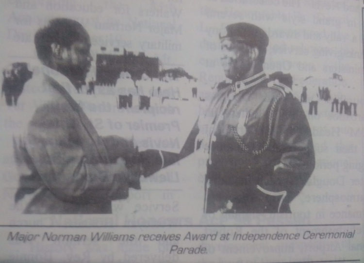 SAINT KITTS AND NEVIS MOURNS THE LOSS OF LIEUTENANT COLONEL NORMAN L. WILLIAMS, MBE, JP, RETIRED COMMANDER OF THE ST. KITTS NEVIS DEFENCE FORCE