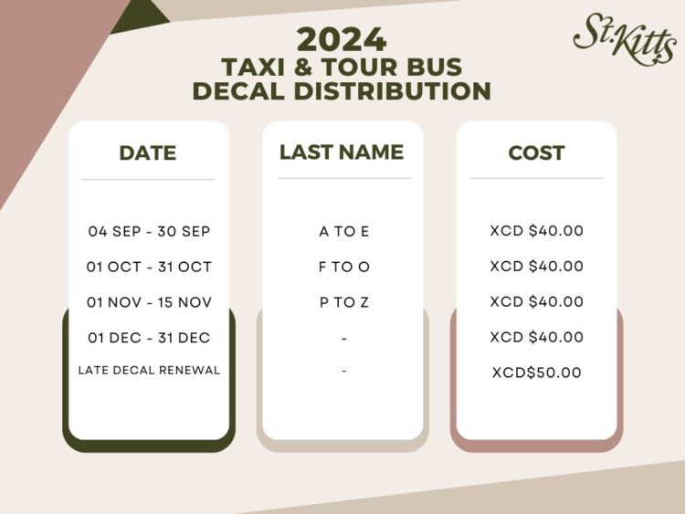 2024 Taxi and Tour Bus Decal Distribution