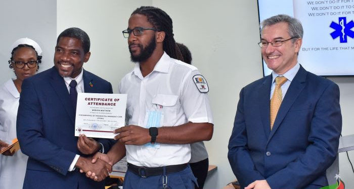 EMERGENCY MEDICAL TECHNICIANS (EMTs) SUCCESSFULLY COMPLETE PRE-HOSPITAL EMERGENCY CARE TRAINING