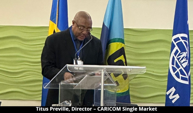 Opening Remarks by Titus Preville Director – CARICOM Single Market At Workshop on Supporting the CSME on Gathering and Harmonizing Free Movement Data