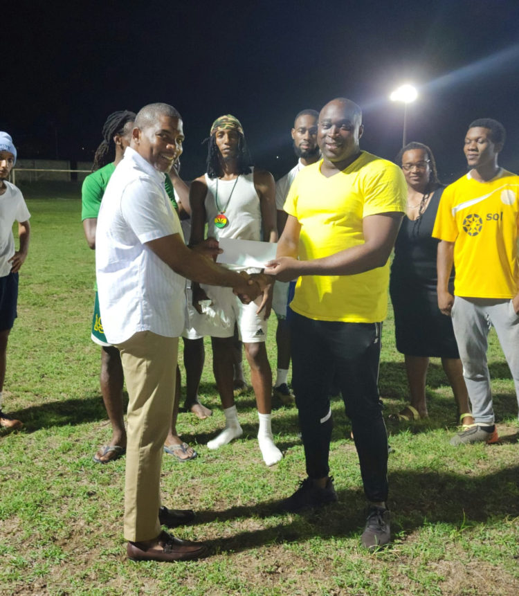 Prime Minister Hon. Dr. Terrance Drew Acknowledges Flow 4G Cayon Rockets and SOL Island Auto Conaree FC Achievements