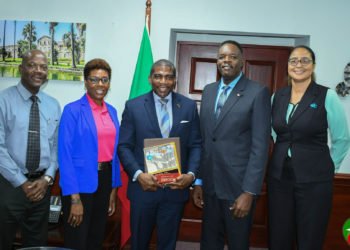 Prime Minister Drew Receives a Courtesy Call from CXC Officials