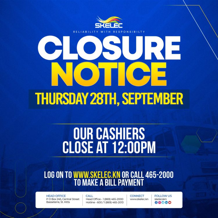 SKELEC CASHIERS TO CLOSE HALF-DAY  