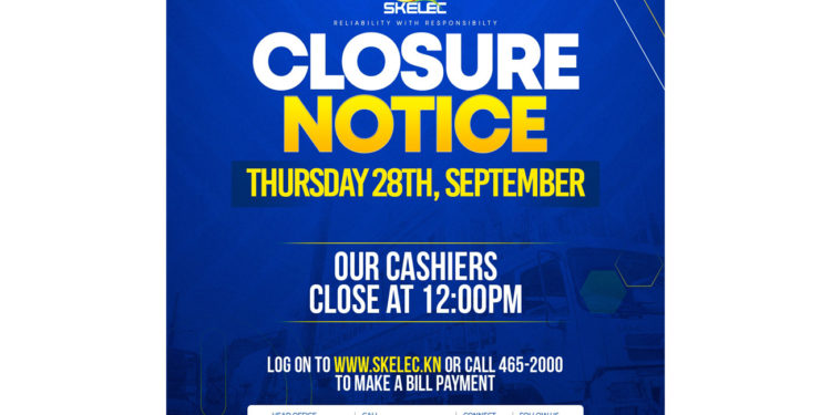 SKELEC CASHIERS TO CLOSE HALF-DAY  