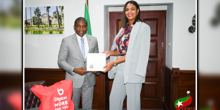 Prime Minister Drew Receives Donation of Satellite Phones from DIGICEL to Bolster Disaster Preparedness Efforts