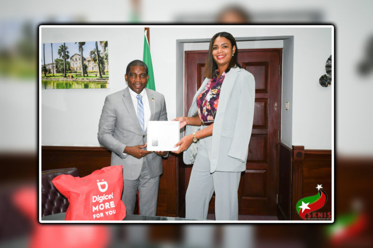 Prime Minister Drew Receives Donation of Satellite Phones from DIGICEL to Bolster Disaster Preparedness Efforts