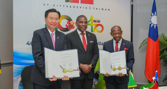 ST. KITTS AND NEVIS AND THE REPUBLIC OF CHINA (TAIWAN) SIGN AGREEMENT ON DIPLOMATIC STAFF TRAINING