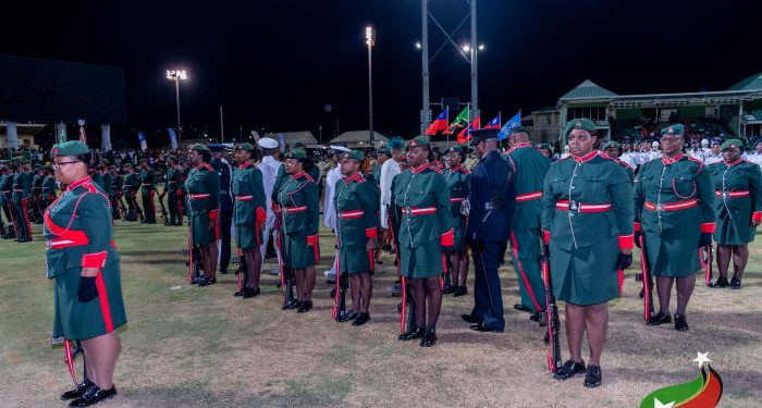 ST KITTS-NEVIS DEFENCE FORCE DEBUTS AN ALL-FEMALE PLATOON AT THE INDEPENDENCE 40 CEREMONIAL PARADE