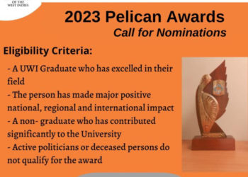 Nominations Open for 2023 UWI Pelican Award