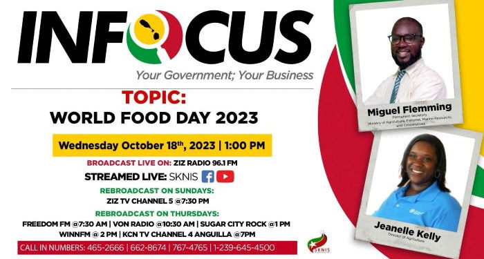 AGRICULTURAL OFFICIALS TO SHARE PLANS ON ENHANCING FOOD PRODUCTION AS COUNTRY CELEBRATES WORLD FOOD DAY