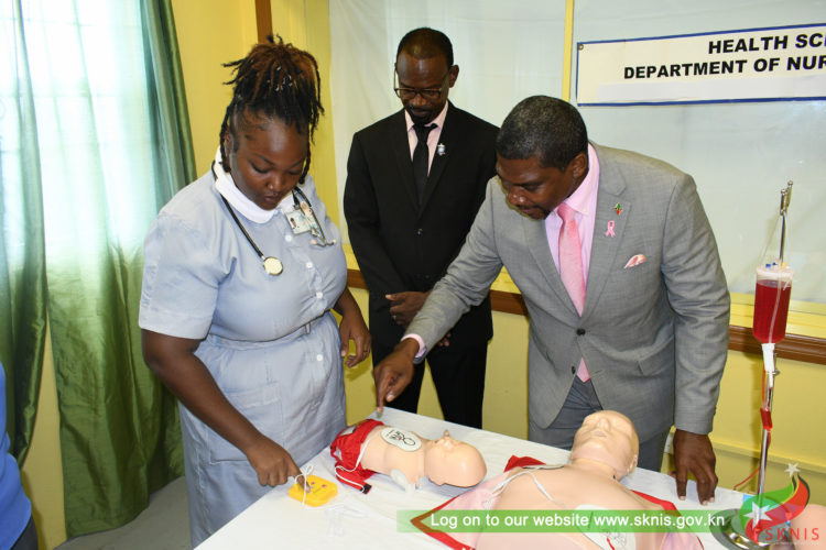 Prime Minister Hon. Dr. Terrance Drew Boosts Nursing Education at Clarence Fitzroy Bryant College with Vital Equipment Donation