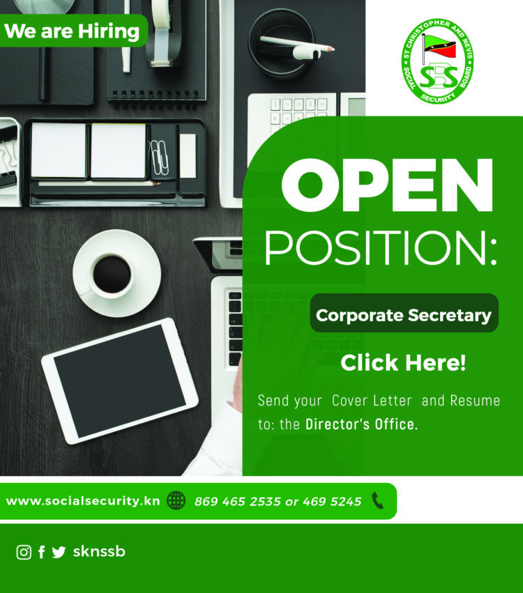 Vacancy – Corporate Secretary (The St. Christopher & Nevis Social Security Board)
