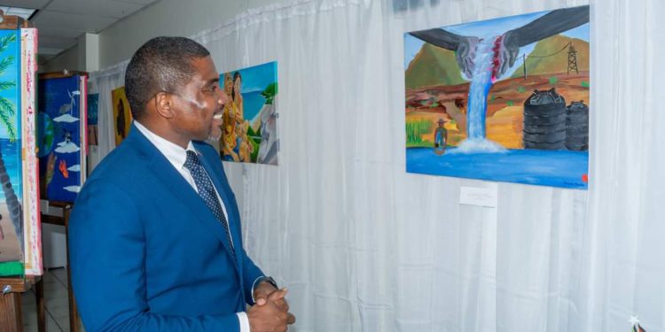 YOUTH ART EXHIBITION LEAVES INDELIBLE MARK ON PRIME MINISTER DR. DREW