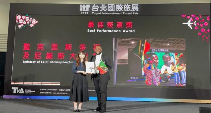 Saint Kitts and Nevis wins ‘Best Performance Award’ at 2023 Taipei International Travel Fair