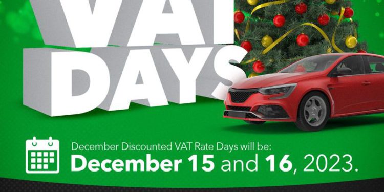 NEW OPPORTUNITY FOR EXCEPTIONAL SAVINGS WITH DISCOUNTED VAT RATE DAYS ON DECEMBER 15 AND 16, 2023