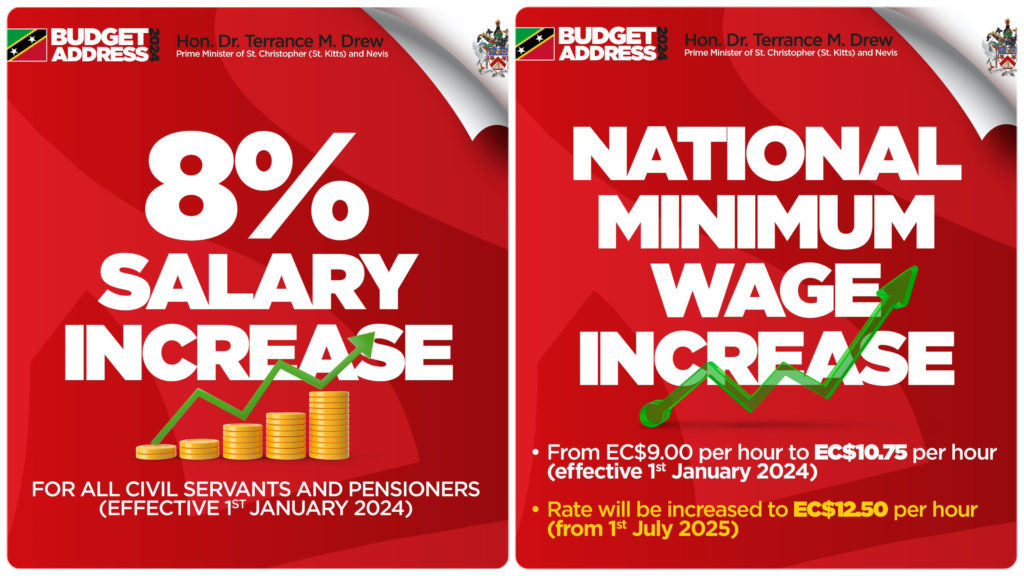 GOVERNMENT OF ST. KITTS AND NEVIS IMPLEMENTS CONTRIBUTORY PENSION PLAN AND SALARY INCREASE EFFECTIVE JANUARY 01, 2024