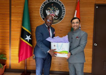 Indian High Commissioner pays Courtesy Call on Dr. Denzil Douglas