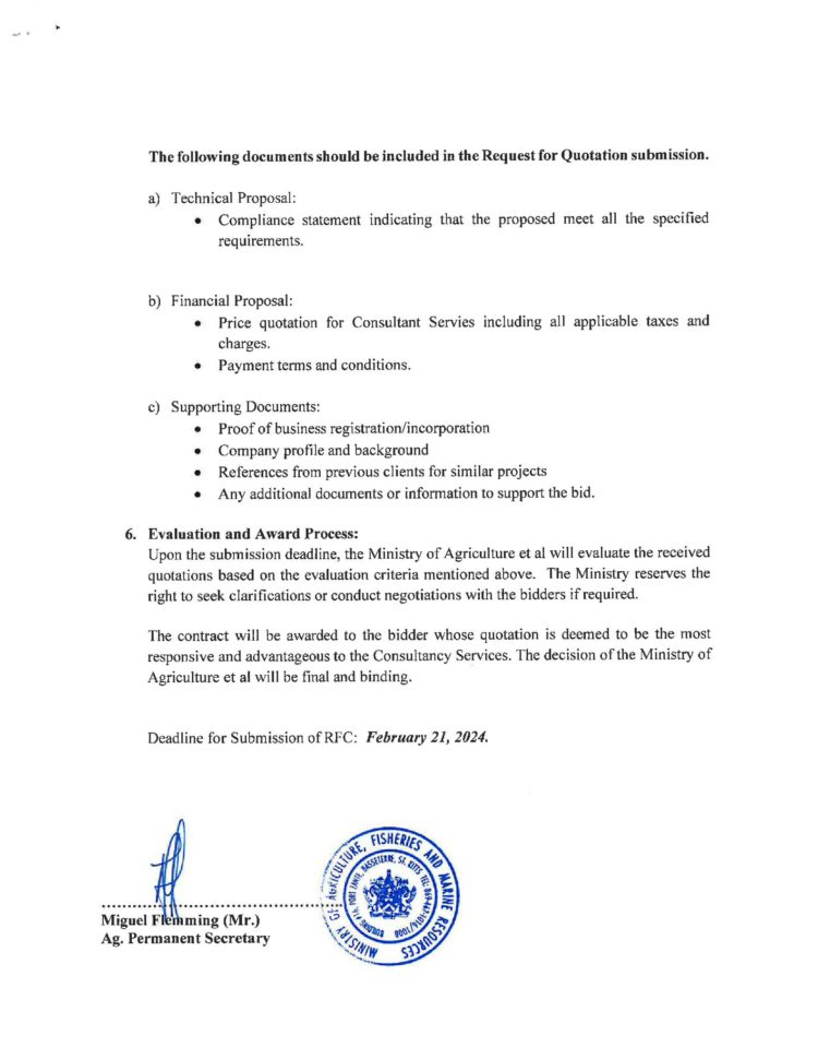 Request for Quotation – Consultancy Services