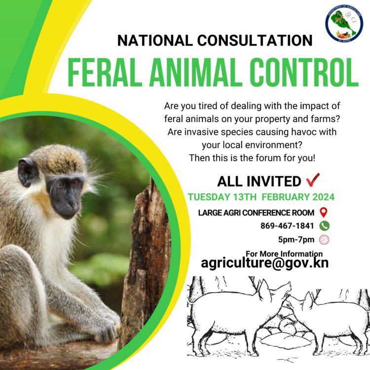 DEPARTMENT OF AGRICULTURE ST. KITTS GEARING UPTO HOST NATIONAL CONSULTATION TO ADDRESSFERAL ANIMAL CONTROL CONCERNS