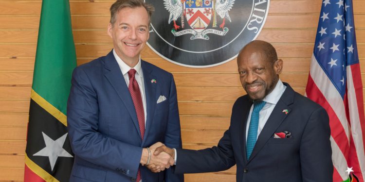 US Ambassador H.E. Roger Nyhus Meets with Foreign Minister Dr. Denzil Douglas to Discuss Shared Priorities