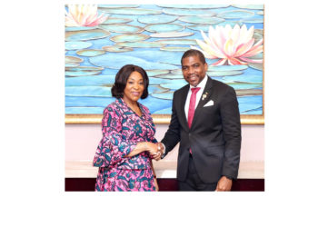 Prime Minister Drew Engages in Bilateral Talks with the Republic of Ghana’s Minister of Foreign Affairs and Commonwealth Secretary General Candidate, Honourable Shirley Botchwey