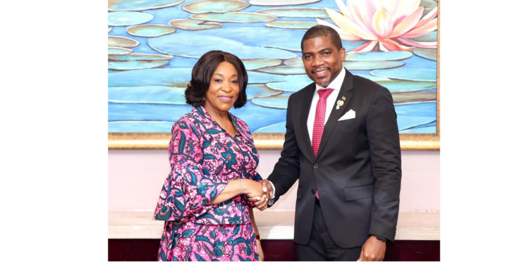 Prime Minister Drew Engages in Bilateral Talks with the Republic of Ghana’s Minister of Foreign Affairs and Commonwealth Secretary General Candidate, Honourable Shirley Botchwey
