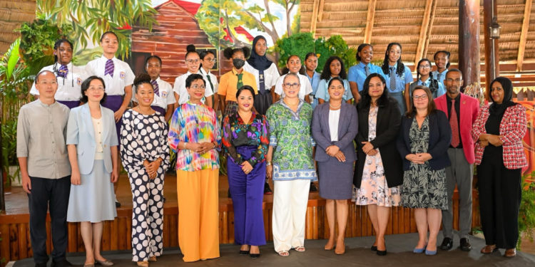 First Lady Diani Prince Drew Joins Fellow First Ladies at Menstrual Hygiene Initiative on the Sidelines of CARICOM Heads Meeting