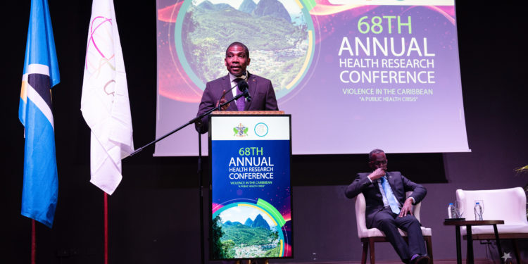 Prime Minister Drew Addresses Urgency of Tackling Firearm Violence as a Public Health Crisis at 68th Annual Health Research Conference in St. Lucia
