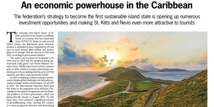 St. Kitts and Nevis: A Caribbean Economic Powerhouse Spotlighted in Business Focus Report for USA Today