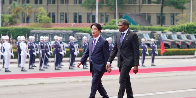 FIRST MILITARY HONOURS CEREMONY SINCE INAUGURATION OF PRESIDENT LAI WELCOMES PRIME MINISTER DR. DREW AND DELEGATION