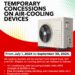 TEMPORARY CONCESSIONS ON AIR-COOLING DEVICES