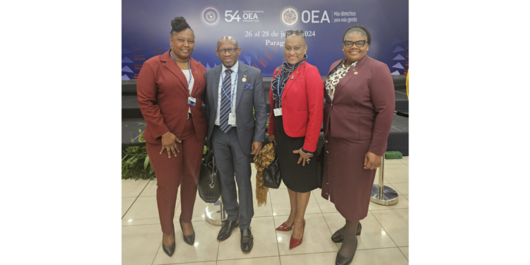 Foreign Minister Douglas Joins Saint Kitts and Nevis Delegation at the 54th General Assembly of the OAS