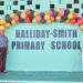 IRISH TOWN PRIMARY SCHOOL RENAMED HALLIDAY-SMITH PRIMARY SCHOOL