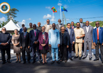 ST. KITTS AND NEVIS PARTICIPATES IN HISTORIC RENAMING OF TRUE BLUE ROUNDABOUT IN GRENADA TO CARICOM ROUNDABOUT