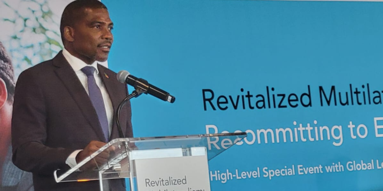 PRIME MINISTER DR. DREW CALLS FOR STRENGTHENED GLOBAL PARTNERSHIPS ON AIDS