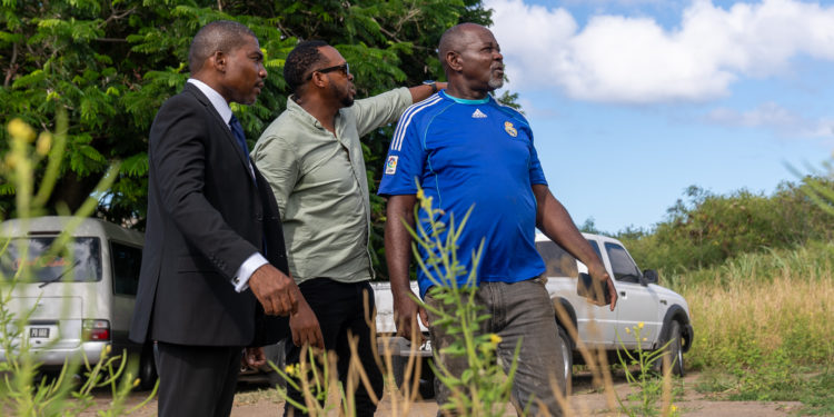 PRIME MINISTER DR. DREW PAYS FOLLOW-UP VISIT TO SITE FOR THE CLIMATE-SMART HOSPITAL WHERE LANDS ARE NOW BEING CLEARED