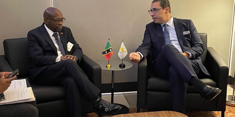 SENIOR MINISTER DR. DOUGLAS ENGAGES IN BILATERAL TALKS WITH CYPRUS’ FOREIGN MINISTER CONSTANTINOS KOMBOS