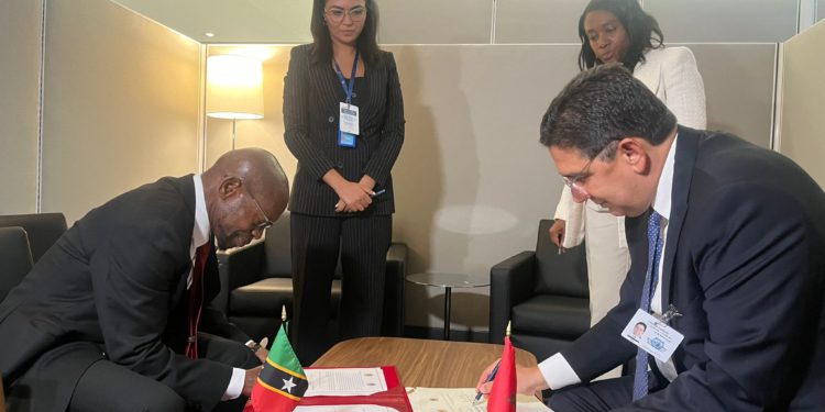 MINISTER OF FOREIGN AFFAIRS, DR. DENZIL DOUGLAS SIGNS ROADMAP OF COOPERATION WITH MOROCCO 