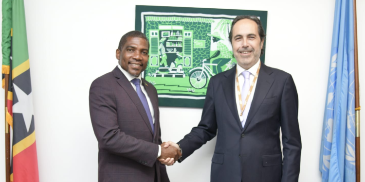 PRIME MINISTER DR. TERRANCE DREW ENGAGES IN BILATERAL TALKS WITH UAE SPECIAL ENVOY OMAR SHEHADEH TO DEEPEN RELATIONS