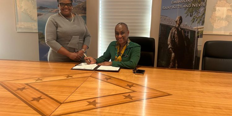 Ambassador of Saint Kitts and Nevis to the United States Signs MOU with Liamuiga Oualie Arts Foundation (LOAF), on behalf of the Government of Saint Kitts and Nevis