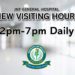 JNF General Hospital and District Medical Facilities Extend Visiting Hours in Line withInternational Standards