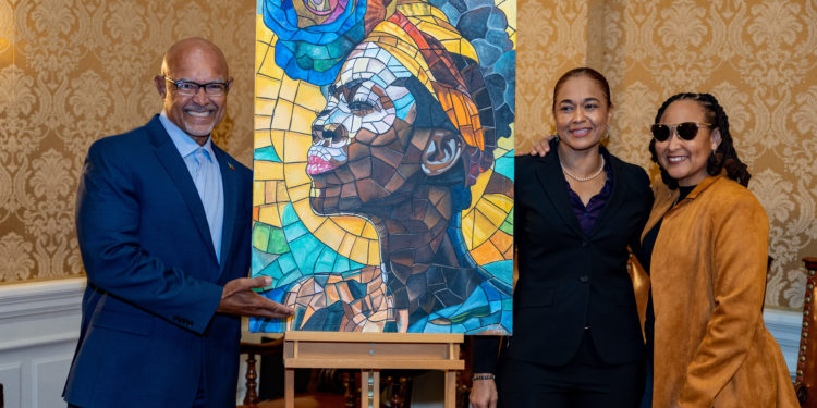 Winning Artwork by Vaughn Anslyn formally donated to the OAS Art Museum of the Americas