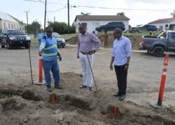 “We Are On Schedule”: Prime Minister Drew and Minister Maynard Assess Progress of St. Peters Main Road Rehabilitation
