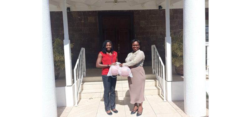 ASSOCIATION OF ST. KITTS & NEVIS DESCENDANTS DONATES NETBALLS TO CFBC