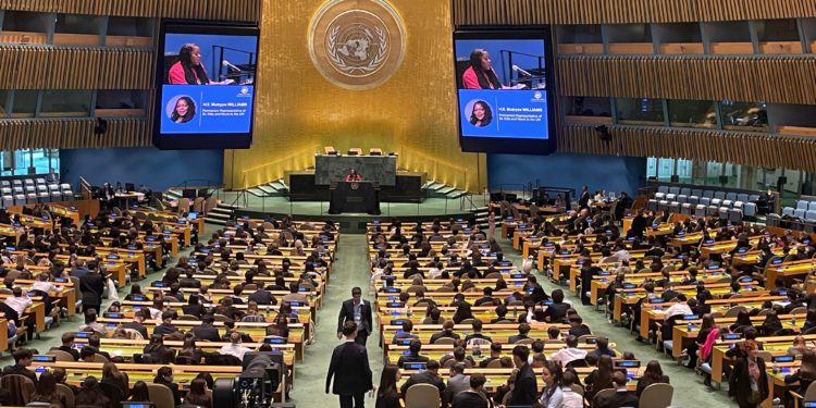 St. Kitts and Nevis’ Ambassador to the United Nations keynotes the Future We Want: Global Initiative for Young Leaders at the UN