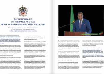 Diplomatic World Magazine Shines Spotlight on PM Drew’s Bold Vision for St. Kitts and Nevis